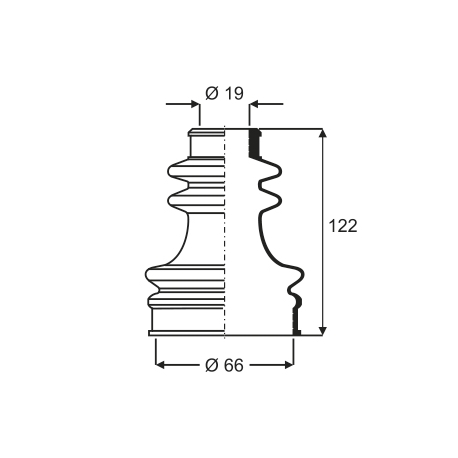 Fuelle De Transmision Lado Caja Caa Renault R 12/dacia